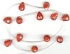 1 12x10mm Orange Quartz Faceted Drop